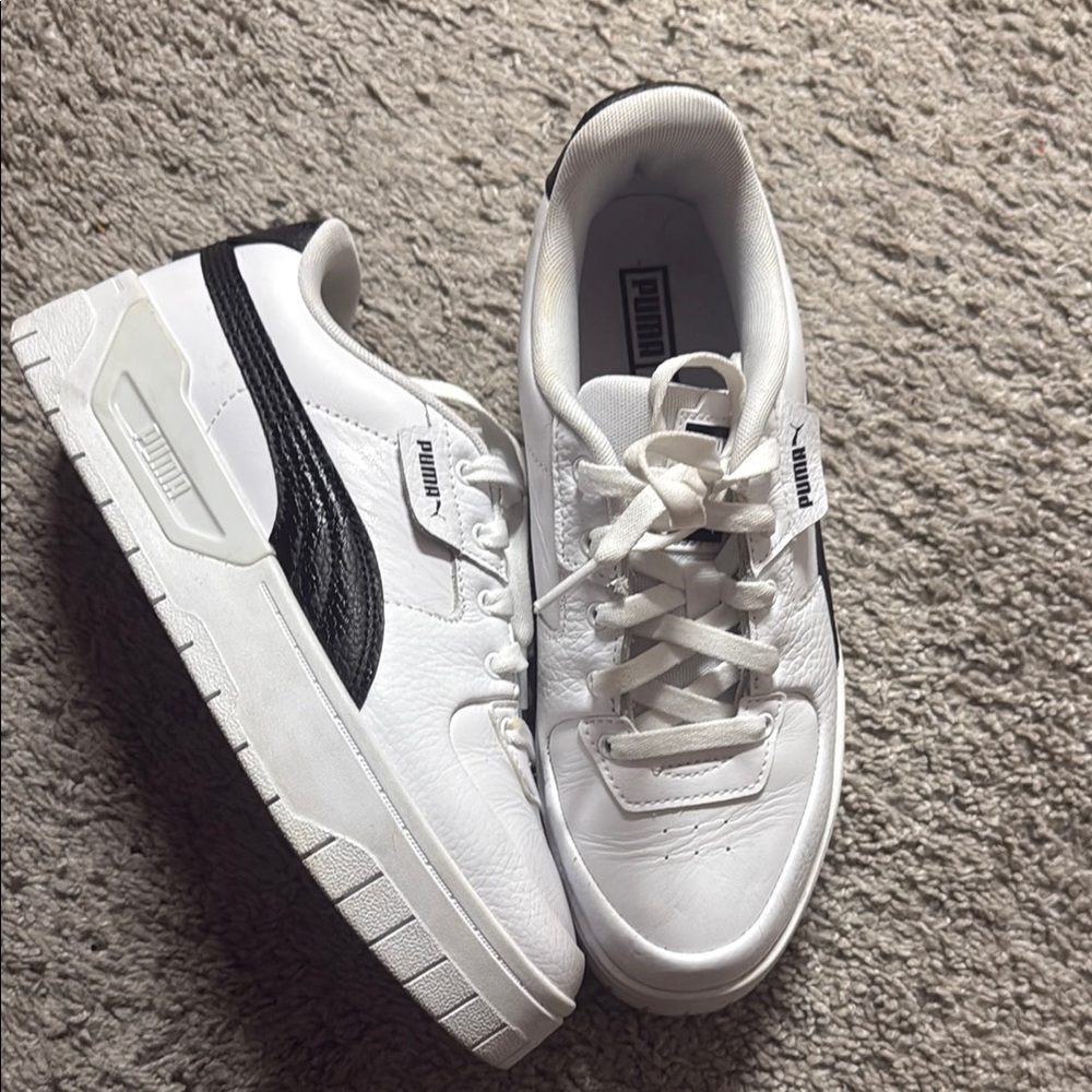Puma White and Black Sneakers